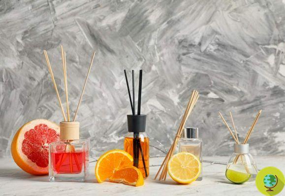 An orange, a glass jar and some sticks are enough to perfume your whole house