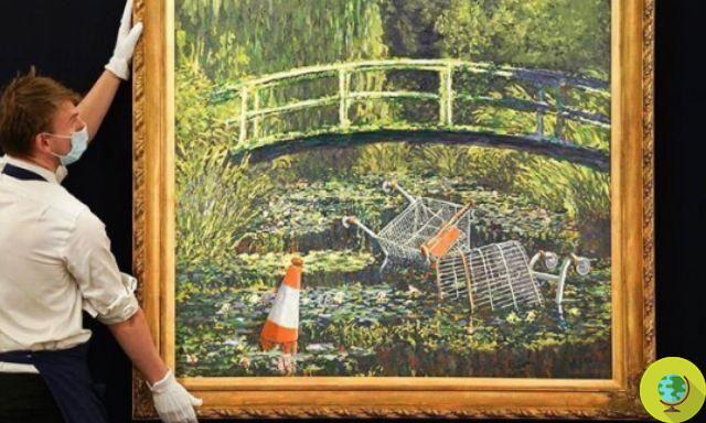 Record Banksy: his reinterpretation of Monet sold at auction for 8,4 million euros