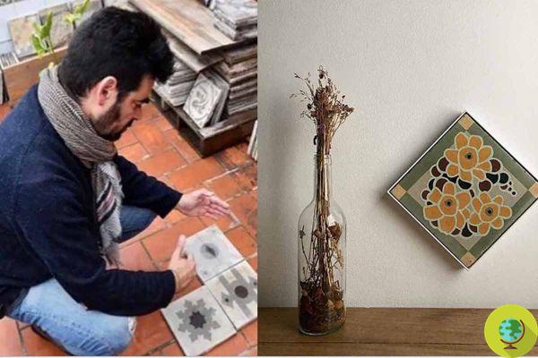 Joan Moliner, the “keeper” of the old Barcelona tiles who restores them, saving them from the landfill