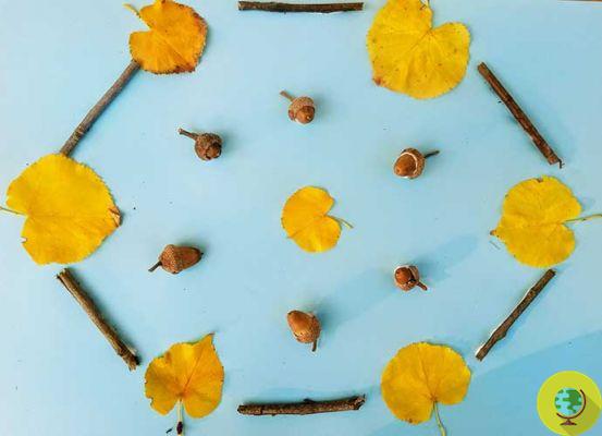 Savez-vous que vous pouvez réaliser des mandalas qui apaisent les enfants avec des pâtes, des légumineuses et des feuilles ?