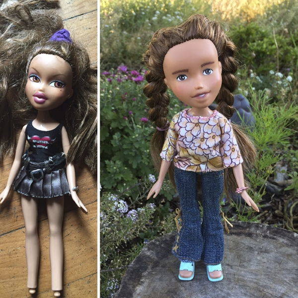 Remove make-up from dolls to rediscover natural beauty soap and water (PHOTO)