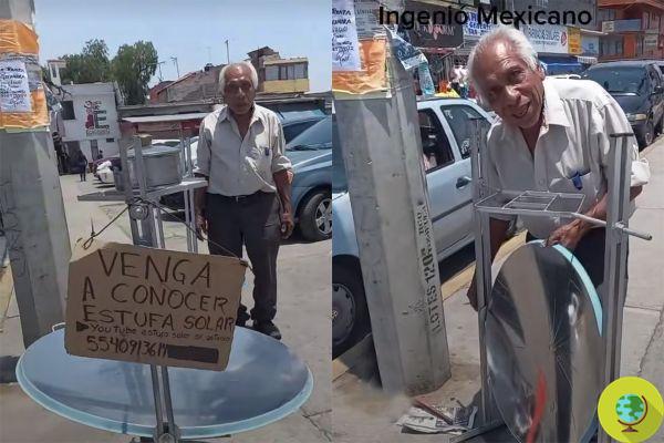 At 71, he invents a solar cooker using only recycled material to help families in need