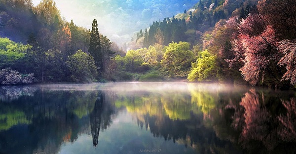 Les photos surréalistes de Jaewoon U avec les reflets des paysages