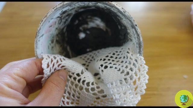 Descubra como reciclar guardanapos velhos para fazer lindos vasos e cestas de concreto DIY
