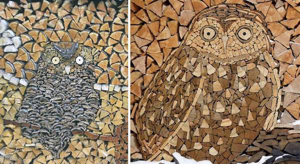 When stacking firewood becomes an art (Photos)