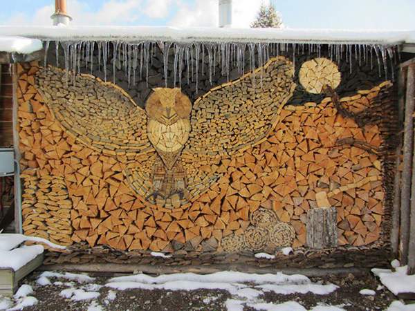 Quand empiler du bois de chauffage devient un art (Photos)