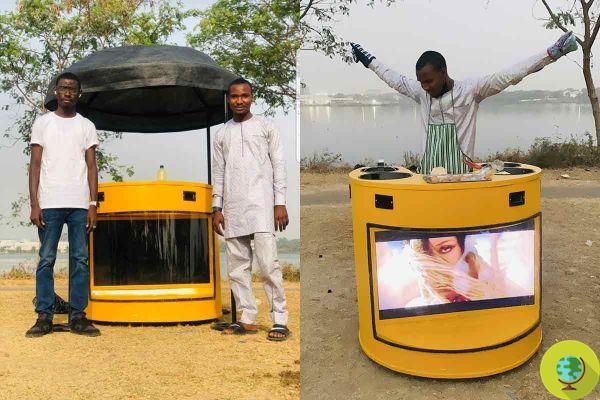 Young Nigerian engineer invents mobile kitchen for solar-powered street food