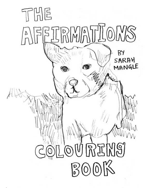 The coloring book with positive messages to regain a good mood