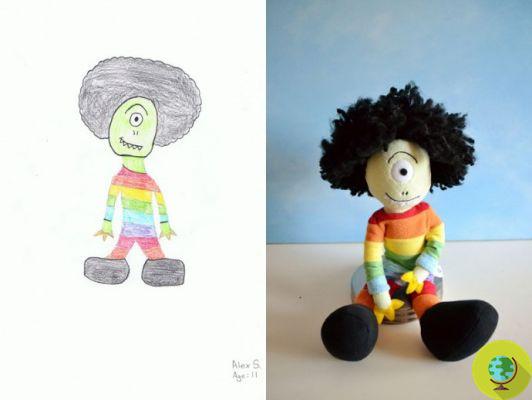 This artist transforms children's drawings into extraordinary soft toys