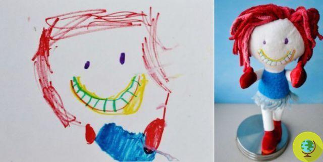 This artist transforms children's drawings into extraordinary soft toys