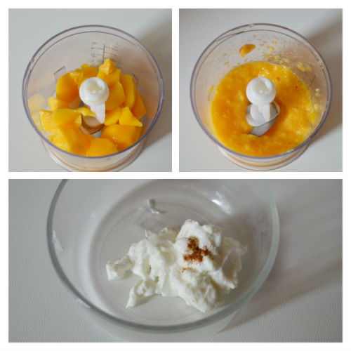 Peach and coconut ice cream biscuit, the quick and easy recipe