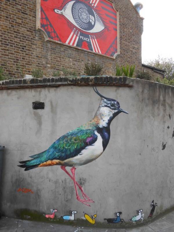 Street Art: ATM graffiti in honor of endangered birds in London