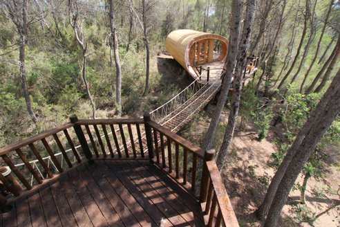 Treehouses: the tree house inspired by the Fibonacci spiral