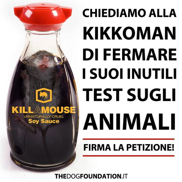 Kikkoman: experimentos cruéis com animais para fazer molho de soja (PETIÇÃO)