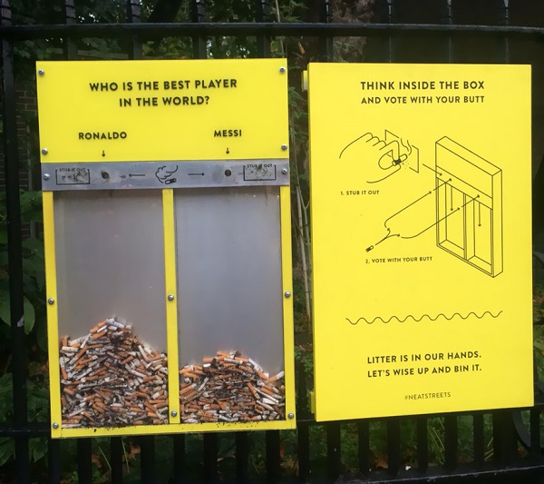 #neatstreets, brilliant idea to reduce cigarette butts on the streets (PHOTO and VIDEO)