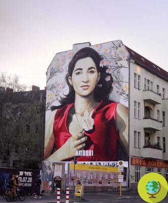 La casa di Carta: aparece en Berlín un gigantesco mural dedicado a Nairobi