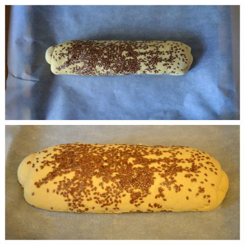 Pão de sêmola e farinha de tremoço (receita com fermento mãe)