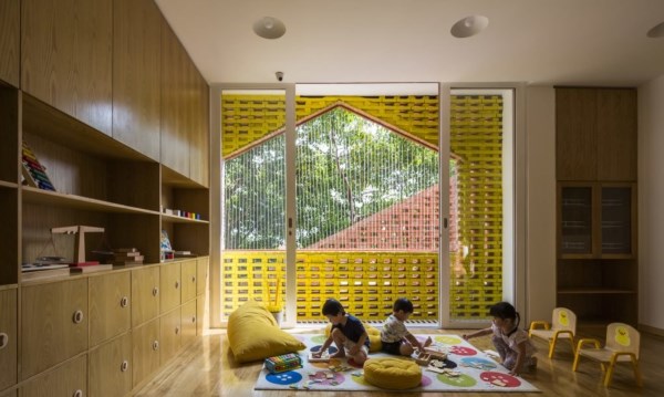 Kindergarten that stimulates creativity and looks like a huge Lego construction (PHOTO)