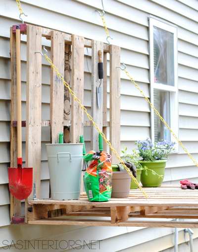 10 ideias para decorar o jardim com paletes