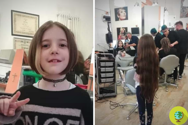 A los 9 años dona su larga cabellera a quienes luchan contra el cáncer: Mattarella la nombra Abanderada de la República