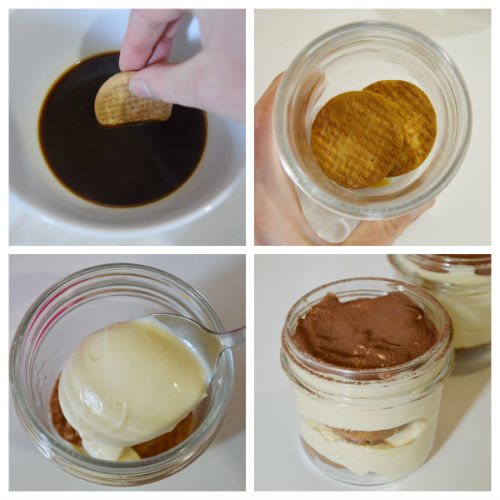 Tiramisu in a jar, the recipe with brown sugar