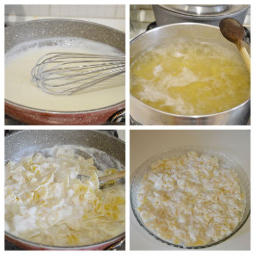 Baked pasta with radicchio: a quick vegetarian recipe to prepare