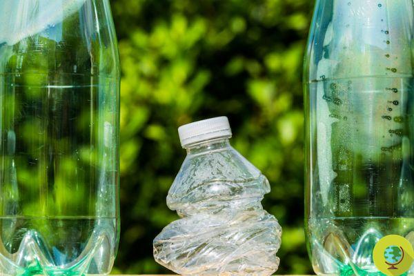Botellas con una innovadora mezcla de bioplástico y reciclaje de botellas en los océanos