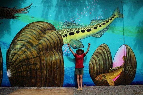 Murais fantásticos para animais marinhos ameaçados de extinção (FOTO)