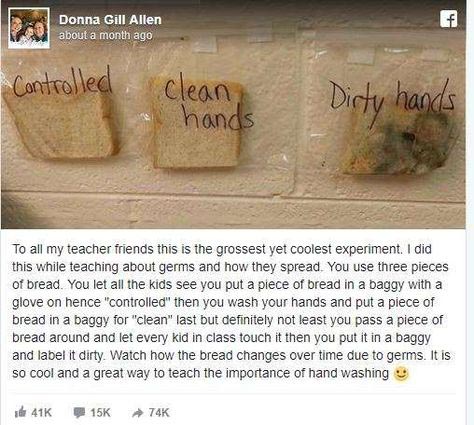 How to make children understand the importance of washing their hands with this experiment