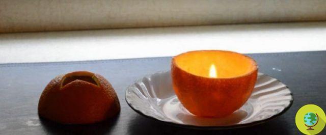 Cómo hacer velas con naranjas en minutos.