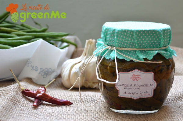 Spicy green beans preserve